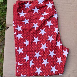 CVG Constantly Varied Gear RETIRED Stars and basket weave leggings size 2XL